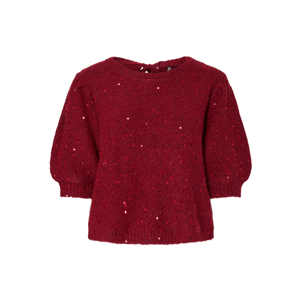 Pieces Mesva Sequin Tie Back Jumper